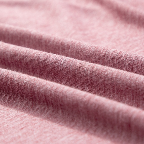 Rose Pink Contrast Lace Raglan Sleeve Plicate Round Neck Top - Picture 10 of 13